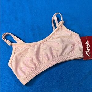 Python Print Pale Pink Shimmer Cami-Bra XS NWT